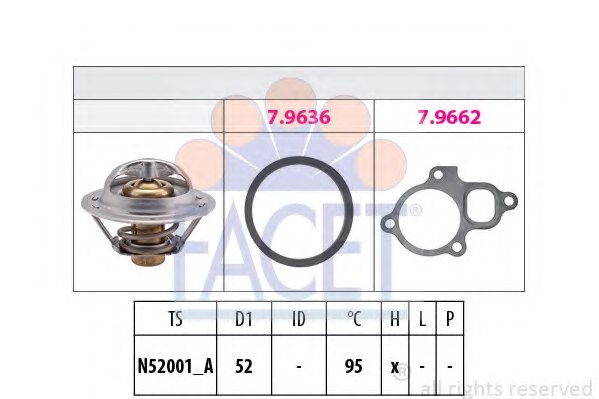 FACET 7.8646 Thermostat, coolant